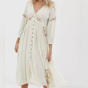 Free People Day Glow Midi Dress Size M